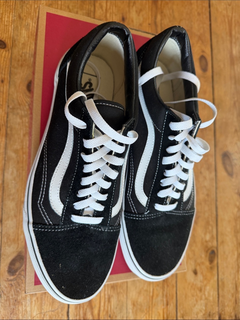 Vans Black and White Old Skool Skate Sneakers, never worn
